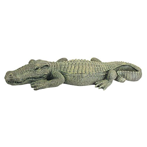 Swamp Beast Lawn Alligator Crocodile Outdoor Garden Statue, 37 Inches Long I699