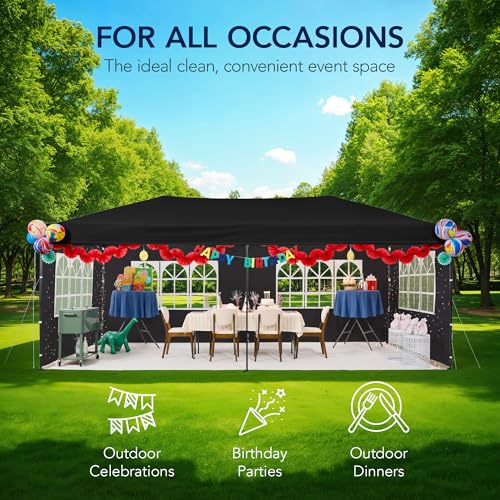 10x20 Party Tent, Waterproof Outdoor Canopy with Sidewalls Y555496