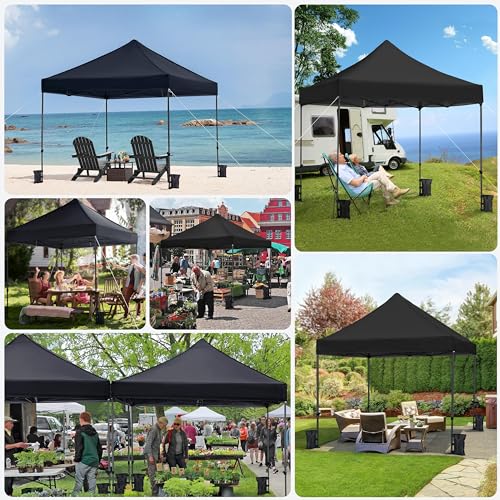Heavy Duty Pop Up Canopy Tent 10x20 with Wheeled Carry Bag, White X6840