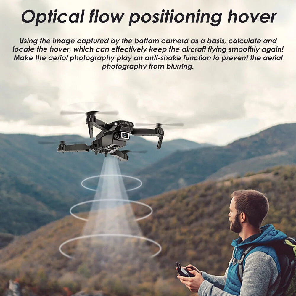 4K HD Dual Camera RC Drone with WiFi FPV, 4 Batteries Included P729255