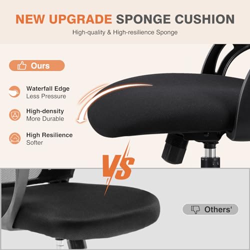 Ergonomic High-Back Mesh Office Chair with Wheels, Pink X2221