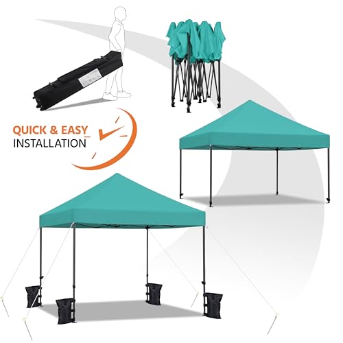Heavy Duty Pop Up Canopy Tent 10x20 with Wheeled Carry Bag, White X6840