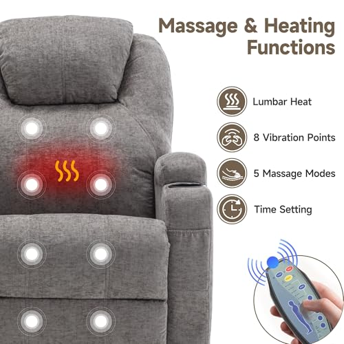 Rocking Recliner Chair with Massage and Heat E368
