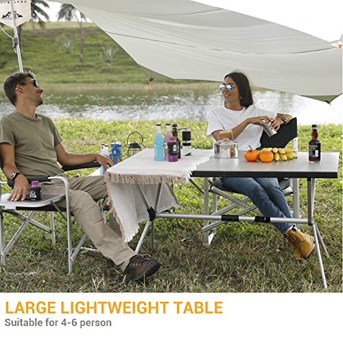 Folding Camping Table Portable Aluminum Roll Up Lightweight for Outdoor Picnic F98743