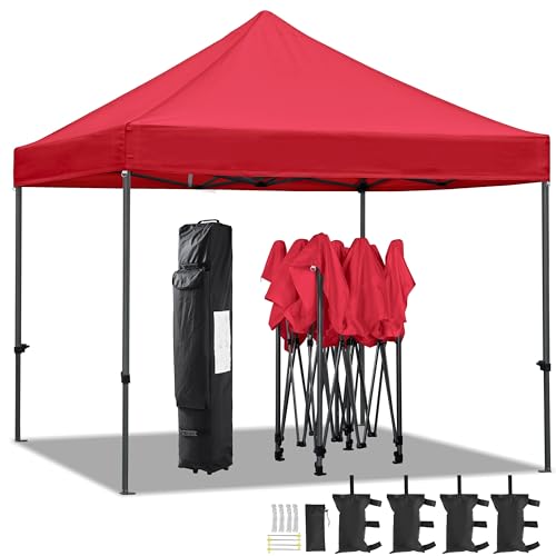 Heavy Duty Pop Up Canopy Tent 10x20 with Wheeled Carry Bag, White X6840