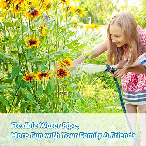 Expandable Garden Hose with Metal Fittings and 10-Function Nozzle X634240