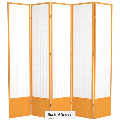 7 ft. Tall Window Pane Shoji Screen Room Divider, 3 Panels T5246
