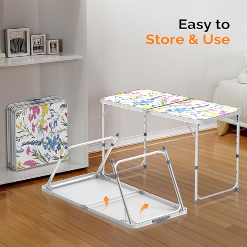 3ft Aluminum Folding Camping Table with Carrying Handle L179408