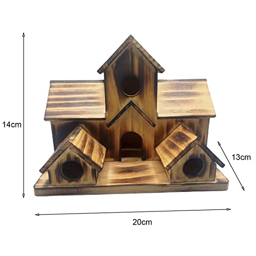 Handmade Wooden Bird House for Outdoor Backyard Decor P367