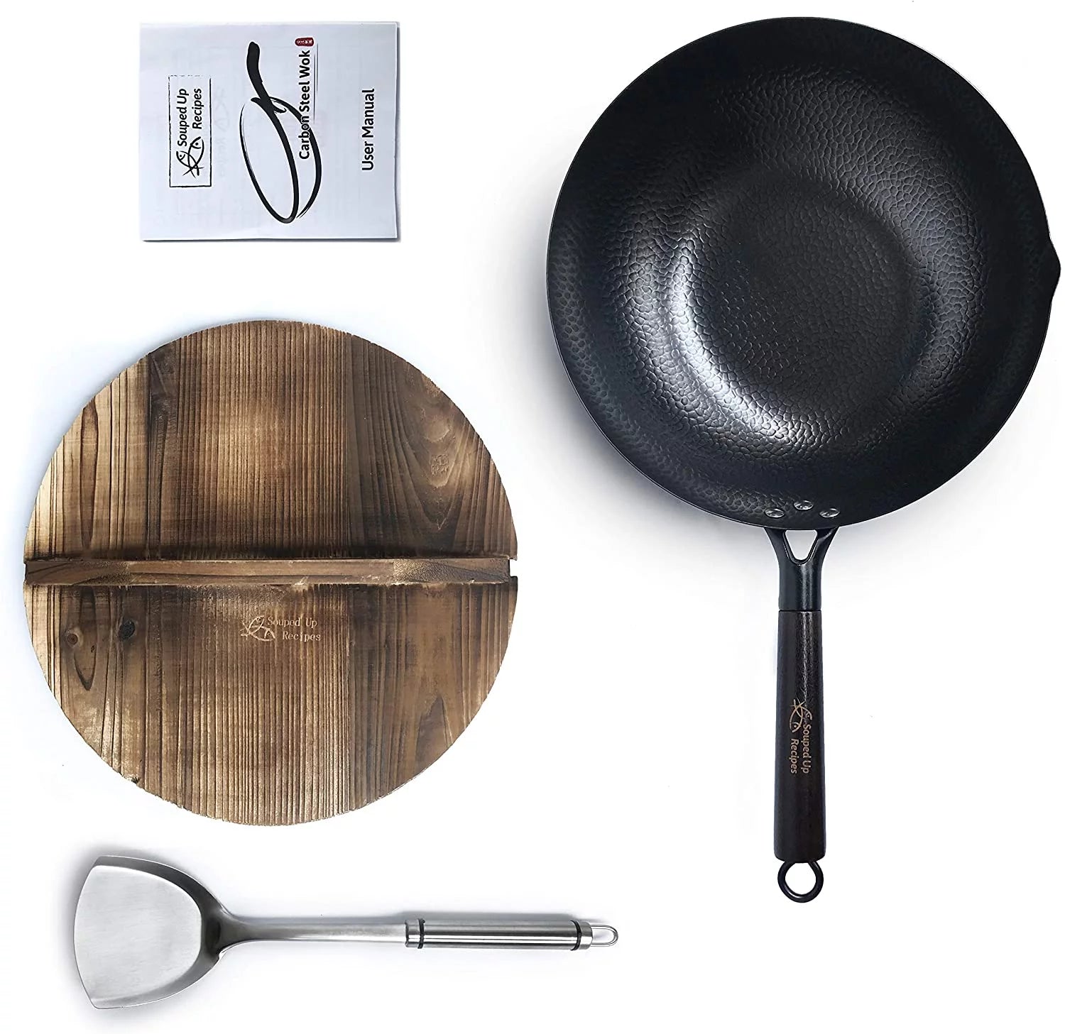 Carbon Steel Wok for Electric, Induction and Gas Stoves D189