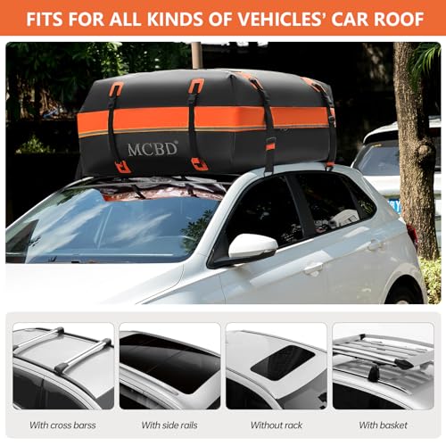 Soft-Shell Waterproof Rooftop Cargo Carrier for SUV, 21 Cubic Feet S158395