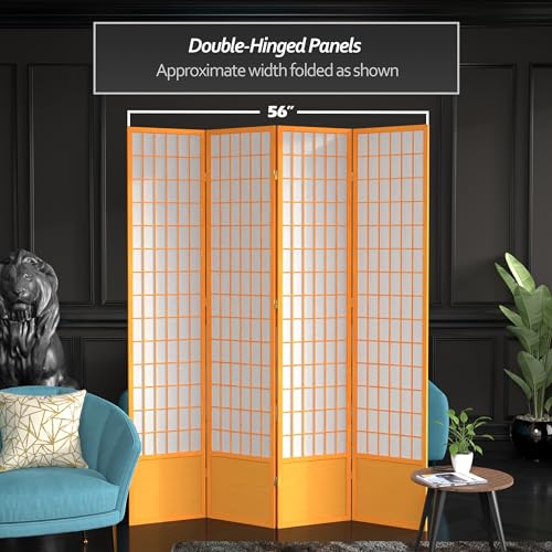 7 ft. Tall Window Pane Shoji Screen Room Divider, 3 Panels T5246