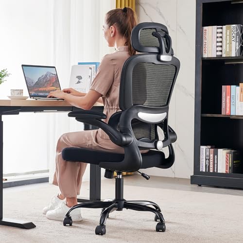 Ergonomic Mesh Office Chair with Wheels, High Back, 330 LBS Capacity C667113