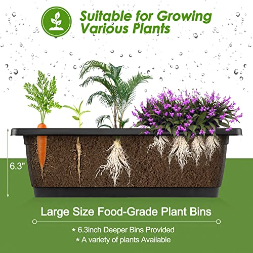Vertical Raised Garden Bed, 5 Tiers Elevated Planter Box with Hooks for Vegetables Flowers T135112