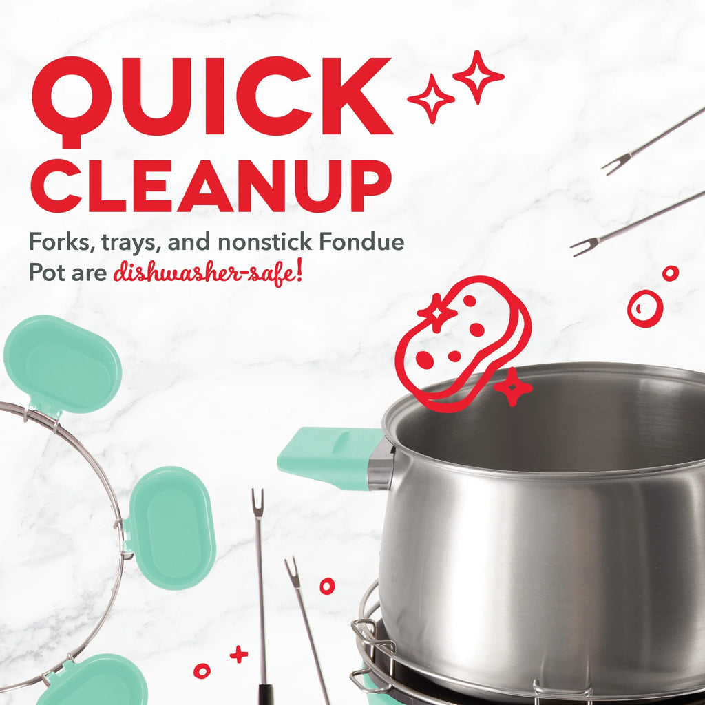 Stainless Steel Fondue Maker with Temperature Control, 3-Quart V4050