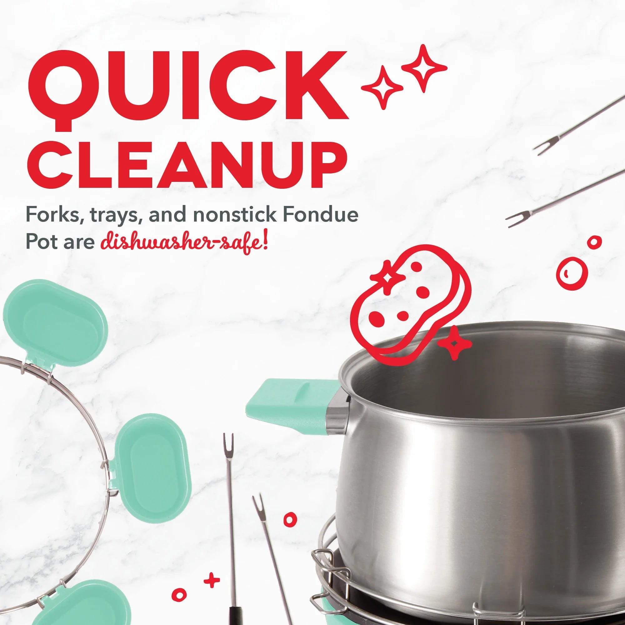 Stainless Steel Fondue Maker with Temperature Control, 3-Quart V4050