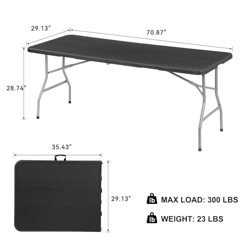 Heavy Duty Portable Folding Table for Dining, Parties, and Camping E6001