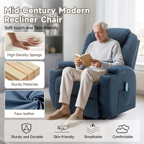 Rocking Recliner Chair with Massage and Heat E368