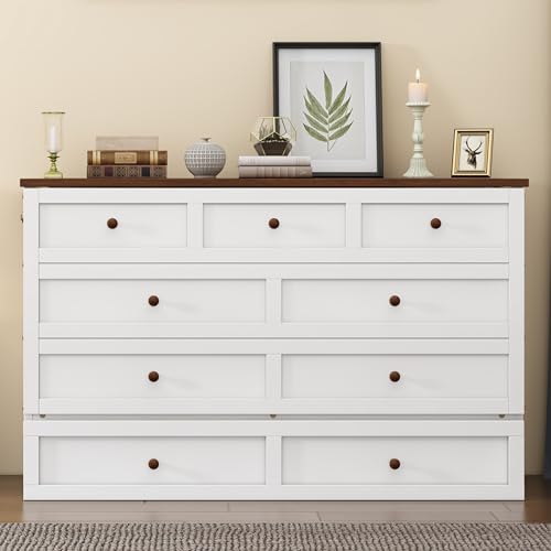 Modern Farmhouse Solid Wood Murphy Bed Queen T3808