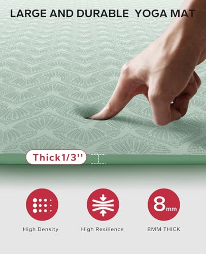 Extra Large Yoga Mat - 72x48, 1/4 Inch Thick, Non-Slip, Eco-Friendly L753346