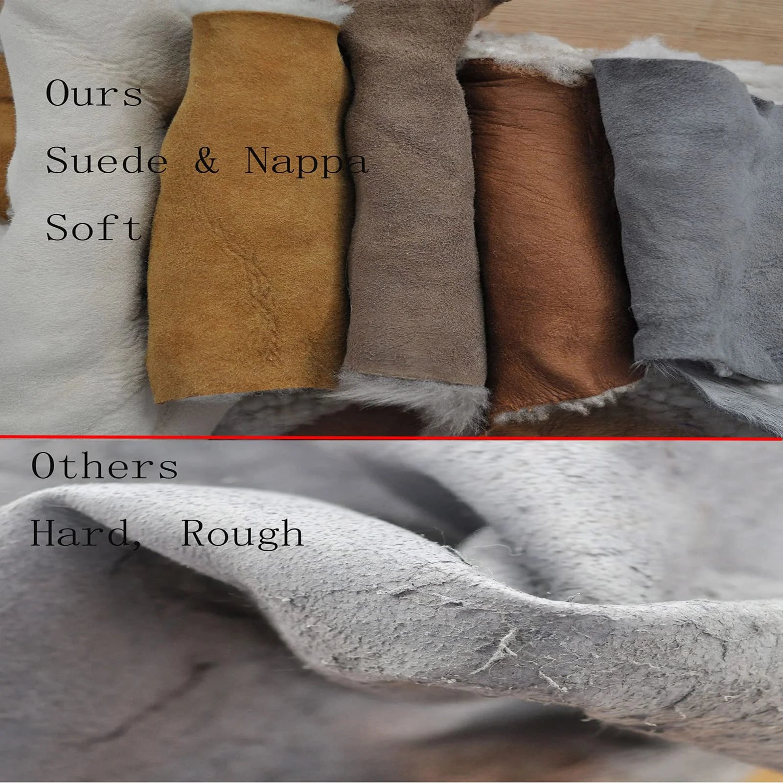Eco-Friendly Sheep Leather and Wool Scraps, Various Sizes, 1 Pound per Bag R895104