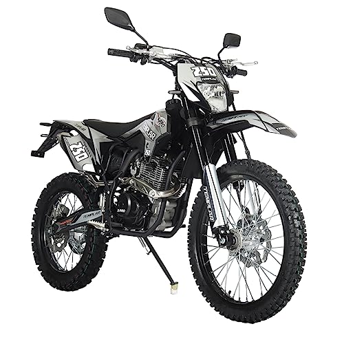 X-PRO Templar 250cc Zongshen Brand Engine Dirt Bike with All Lights and 5-Speed Manual Transmission, Electric/Kick Start! Big 21"/18" Wheels! (Blue, Factory Package)