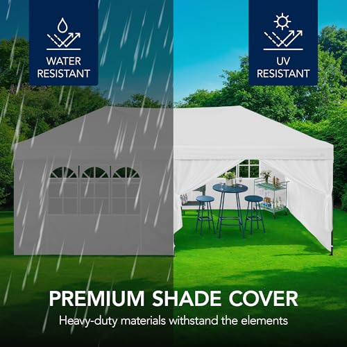 10x20 Party Tent, Waterproof Outdoor Canopy with Sidewalls Y555496