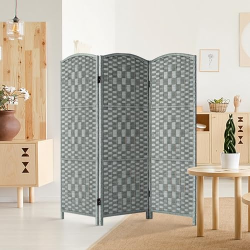3 Panel Folding Room Divider, Privacy Screen, Dark Mocha S685