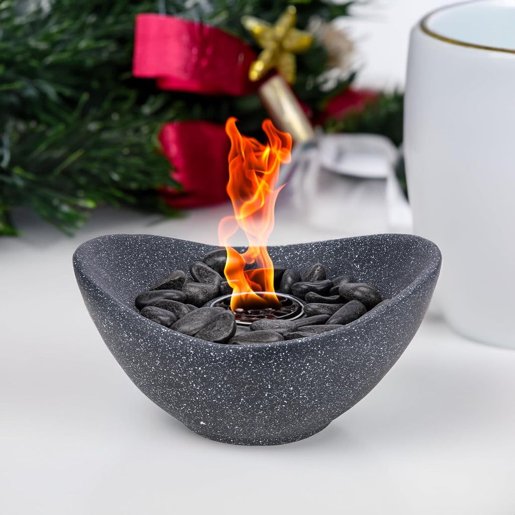 Tabletop Fire Pit, Multi-Fuel Portable Fireplace for Indoor and Outdoor Use X6325