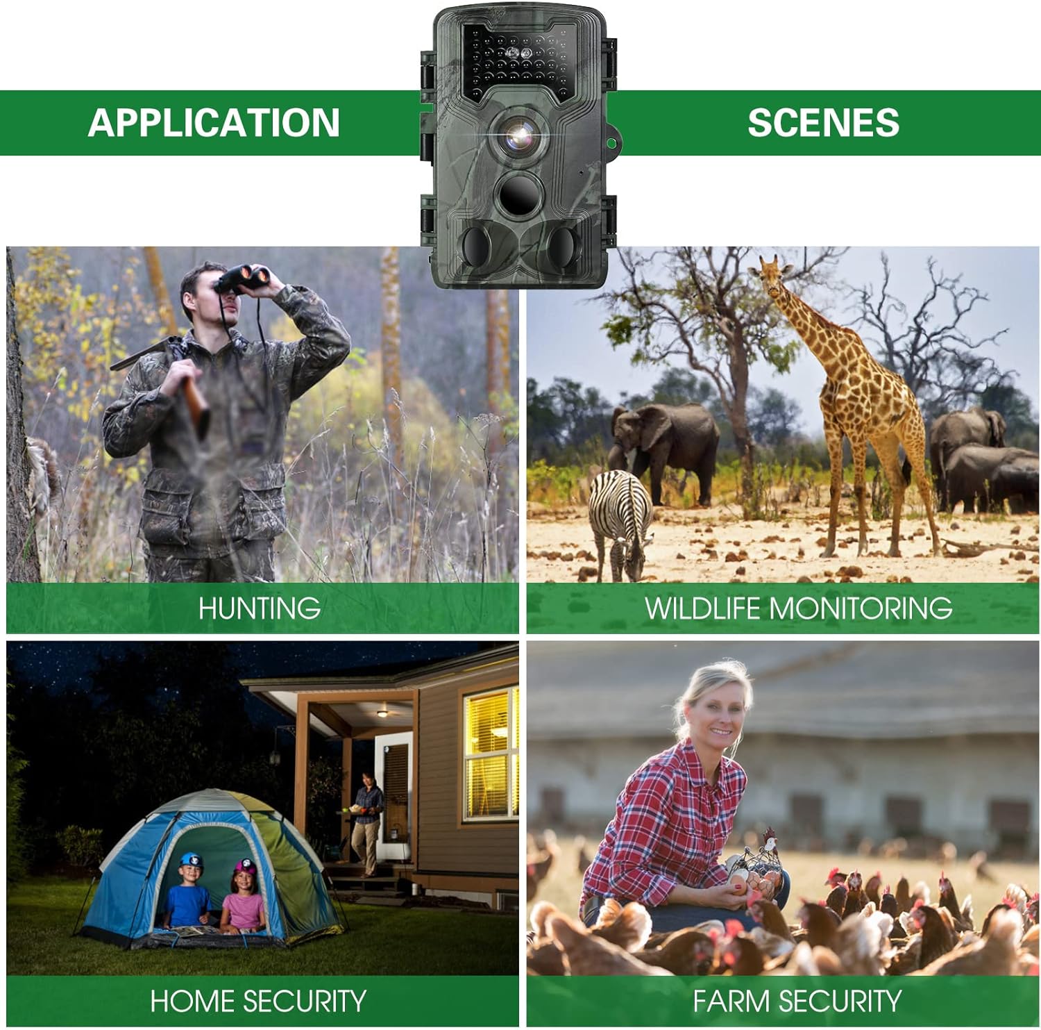 Trail and Game Camera with Night Vision, Motion Activated D129