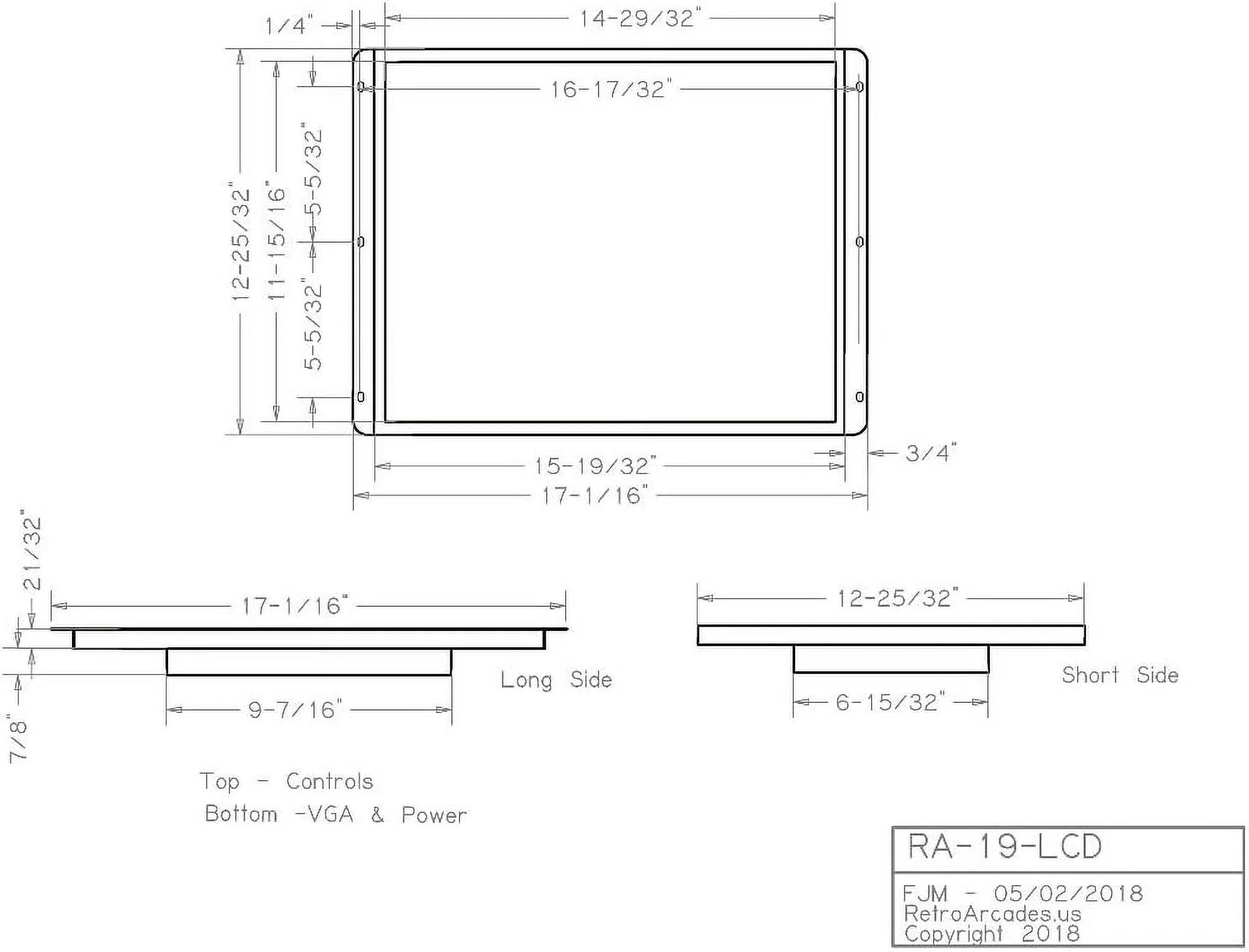 19 Inch Arcade Game LED Monitor for Jamma MAME Cabinets Z58501