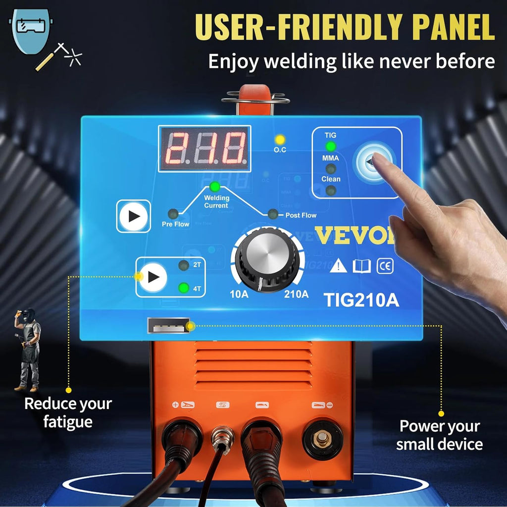 TIG Welder 3 in 1, 110/220V Dual Voltage, IGBT Inverter T588