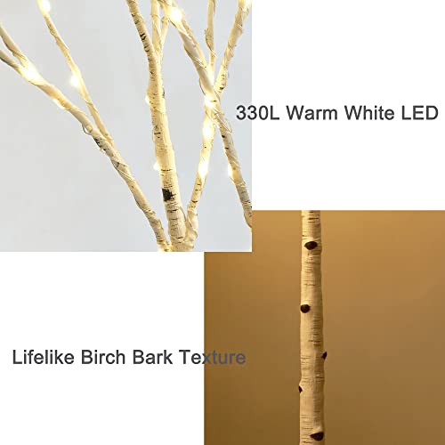 Birch Tree with 200 Fairy Lights for Indoor Outdoor Decor G513205
