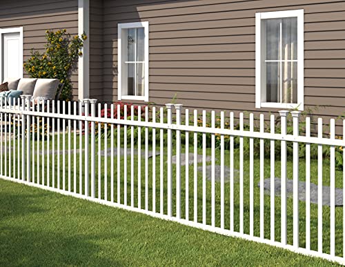 No Dig Vinyl Fence 44" W x 41" H White N77754