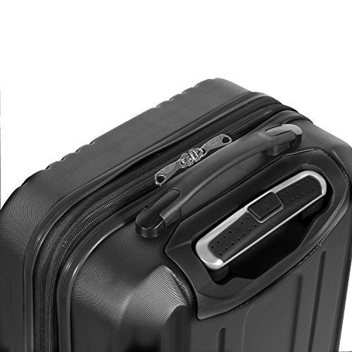 Expandable Carry-On Spinner Suitcase with Aluminum Locking System, Purple/Black U848251