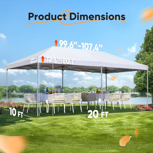 Pop up Canopy Tent 10x20ft Waterproof with Roller Bag O882