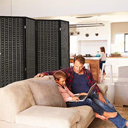 Bamboo Room Divider 6 Panel Folding Privacy Screen for Home L99111