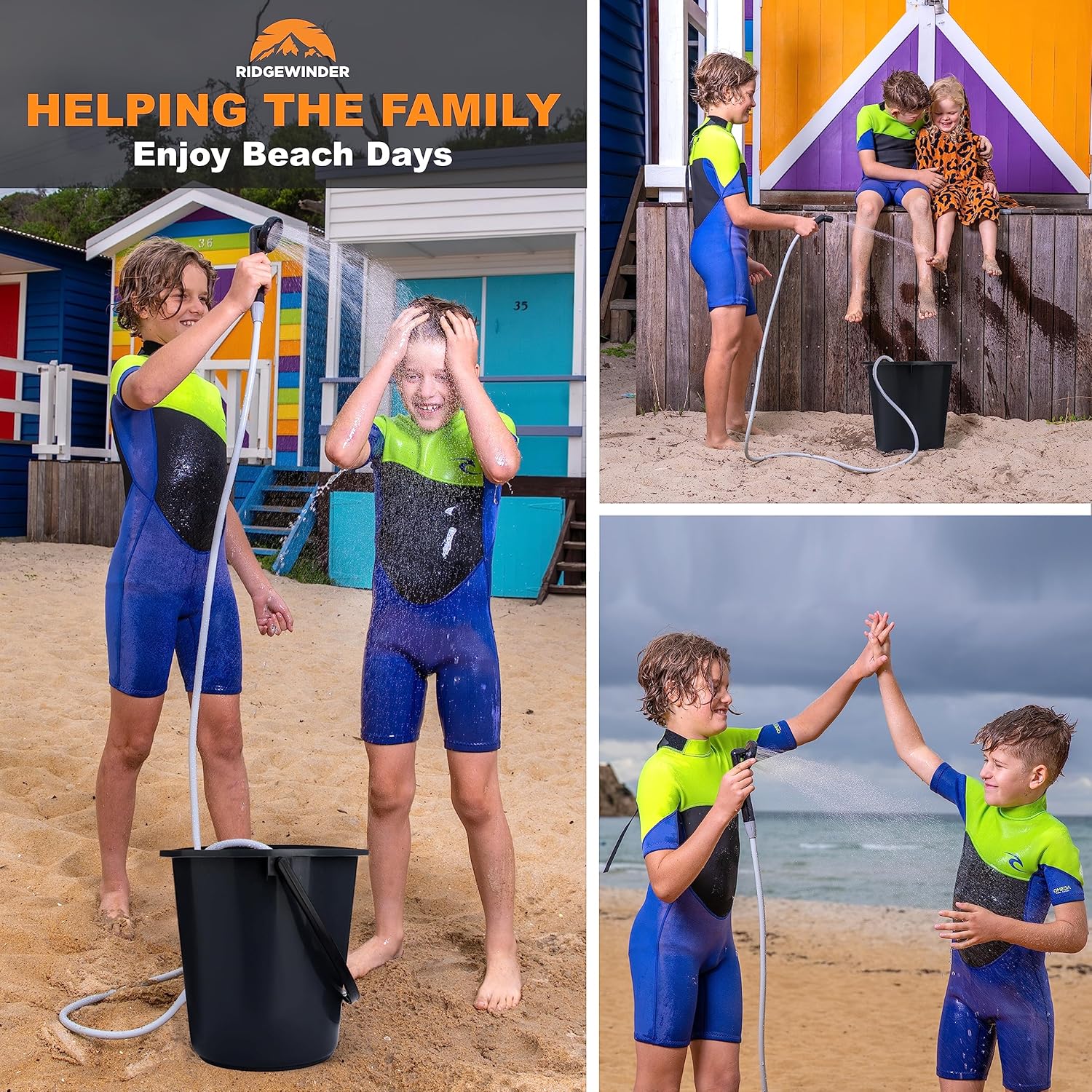 Portable Camping Shower with Rechargeable Battery and Sprayer X345295