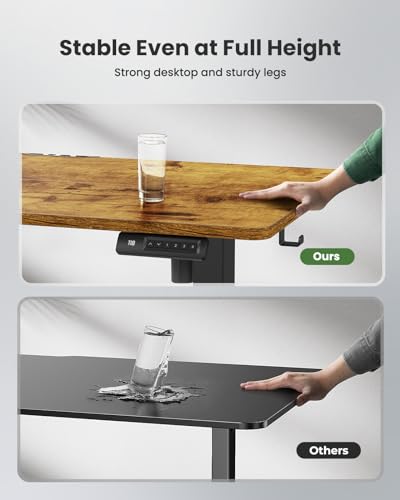 Electric Standing Desk with Drawers, Height Adjustable, Black G366