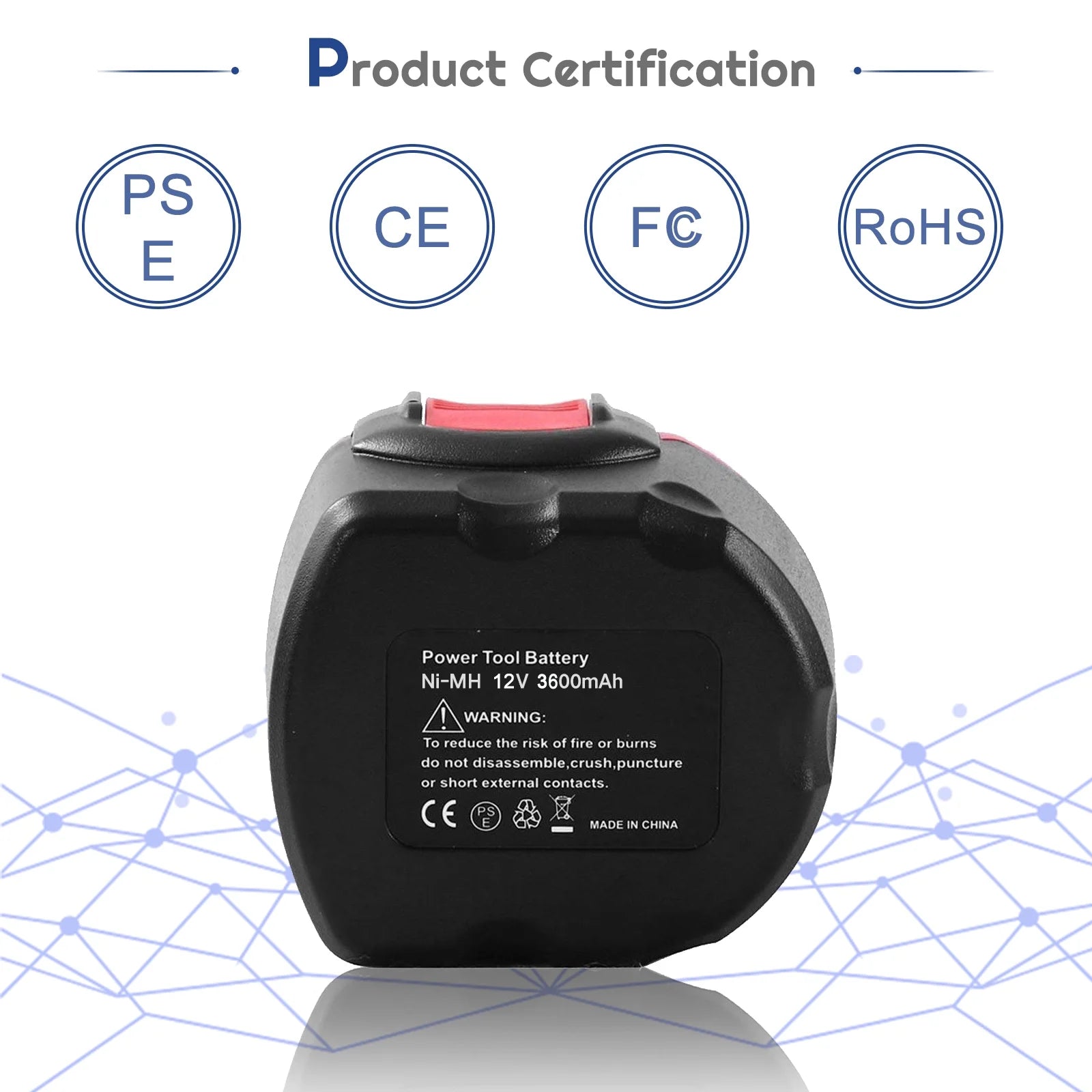 12V 3.6Ah Ni-MH Cordless Power Tool Battery B37355