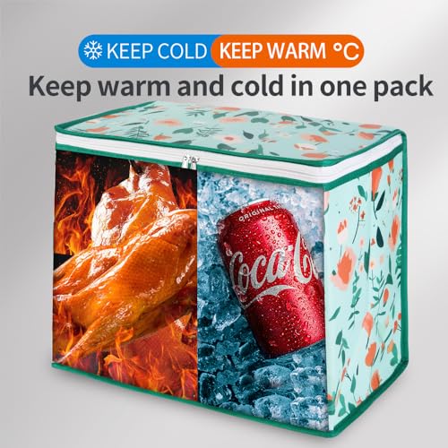Insulated Food Delivery Bag Hot Cold Meal Carrier Cooler Tote K646948