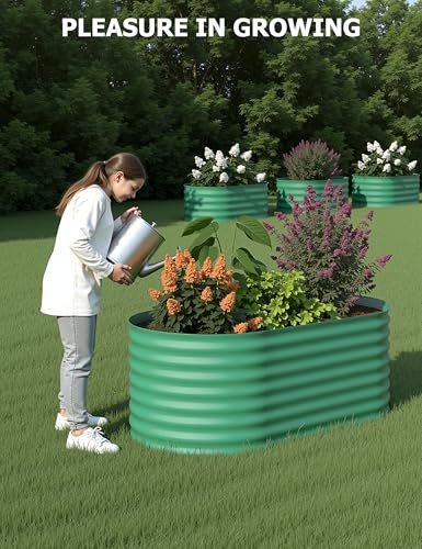 Galvanized Raised Garden Bed for Vegetables, Flowers, Outdoor D165