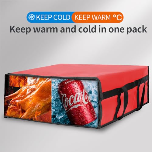 Insulated Food Delivery Bag Hot Cold Meal Carrier Cooler Tote K646948