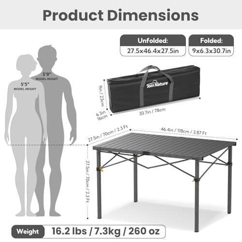 Foldable Camping Table for 2-6 Person with Carry Bag K7030