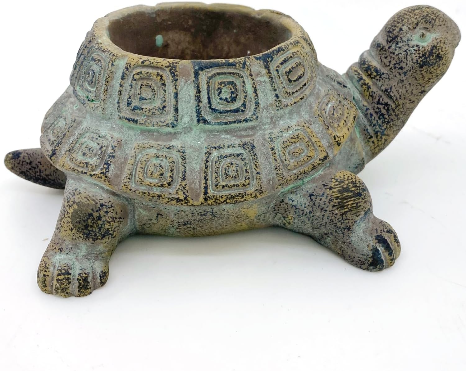 Turtle Planter for Succulents - Small Cement Animal Pot Indoor Outdoor Plants