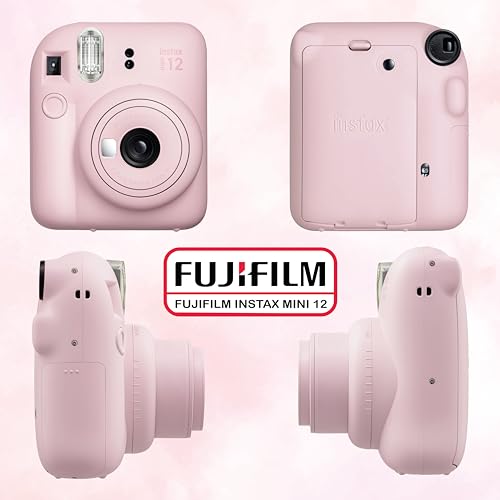 Instax Mini 12 Instant Camera Bundle with 60 Sheets Film and Accessories N9593