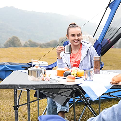 Folding Camping Table Portable Aluminum Roll Up Lightweight for Outdoor Picnic F98743