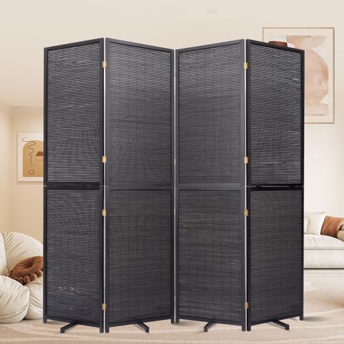 Bamboo Room Divider Folding Privacy Screen 4 Panel Freestanding F401