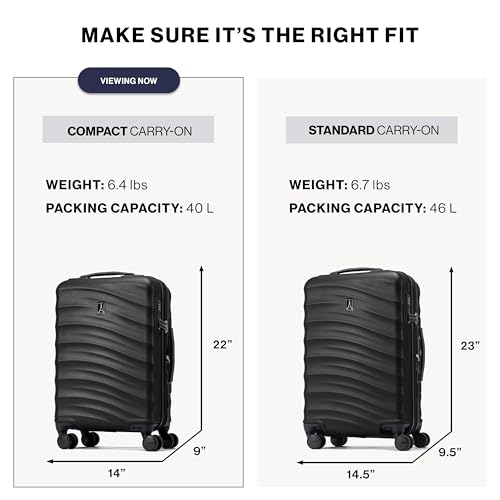 Hardside Expandable Carry-On Luggage with 8 Spinner Wheels and TSA Lock J560758