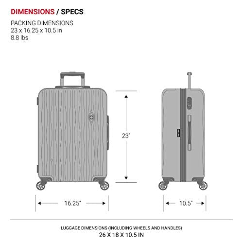 Expandable Hardside Carry-On Luggage with Spinner Wheels and TSA Lock F31623